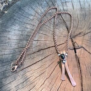 Handmade Mixed Metal Copper and Sterling Silver Necklace